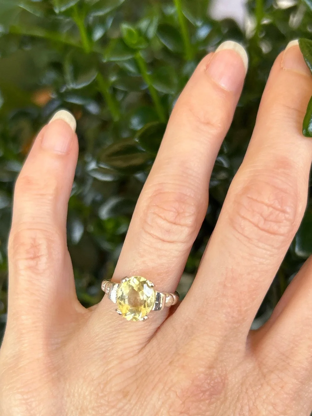 Brand New Sterling Silver Natural Citrine Ring